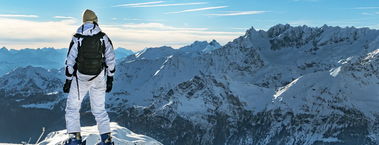 Fjell snø skiløyper Cervinia Aostadalen Italia