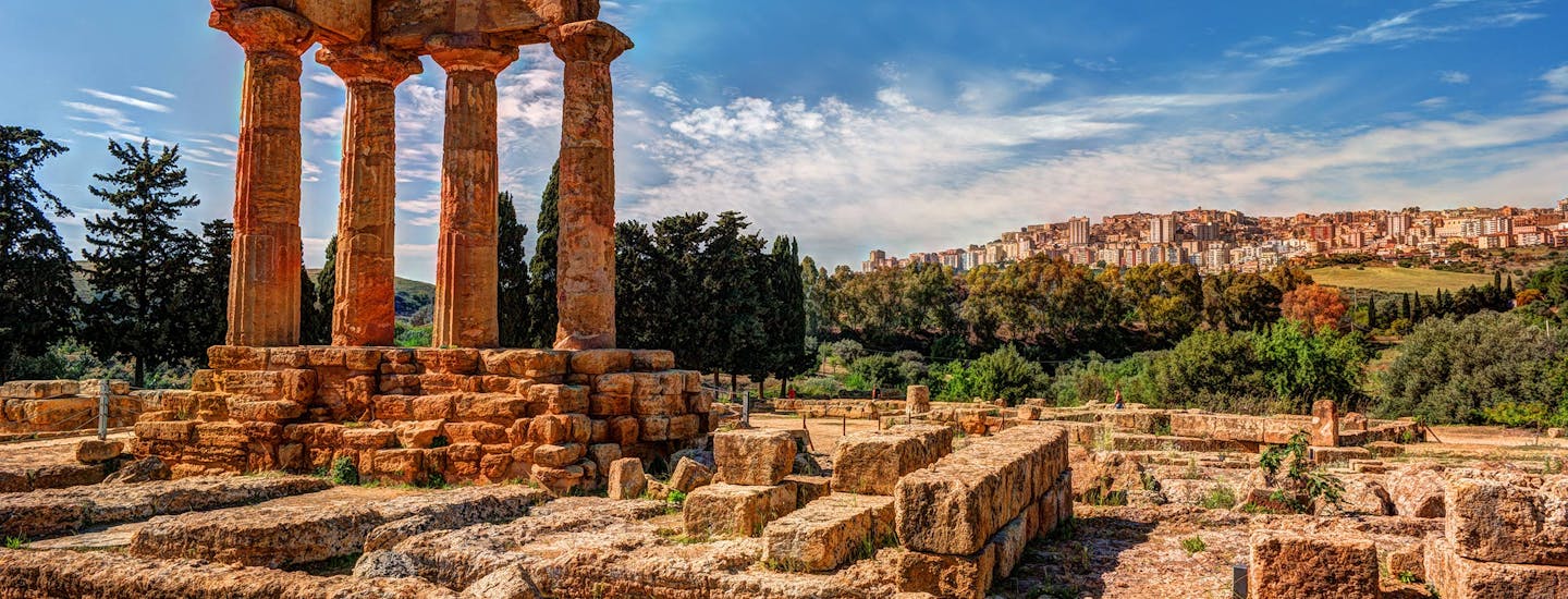 Agrigento Castor og Pollux tempelet Magna Graecia Sicilia