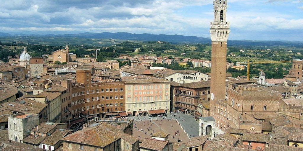 Siena as seen from the air