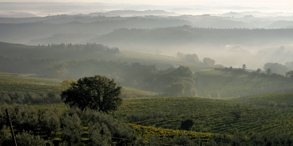 The Chianti Wine District in the middle of Tuscany