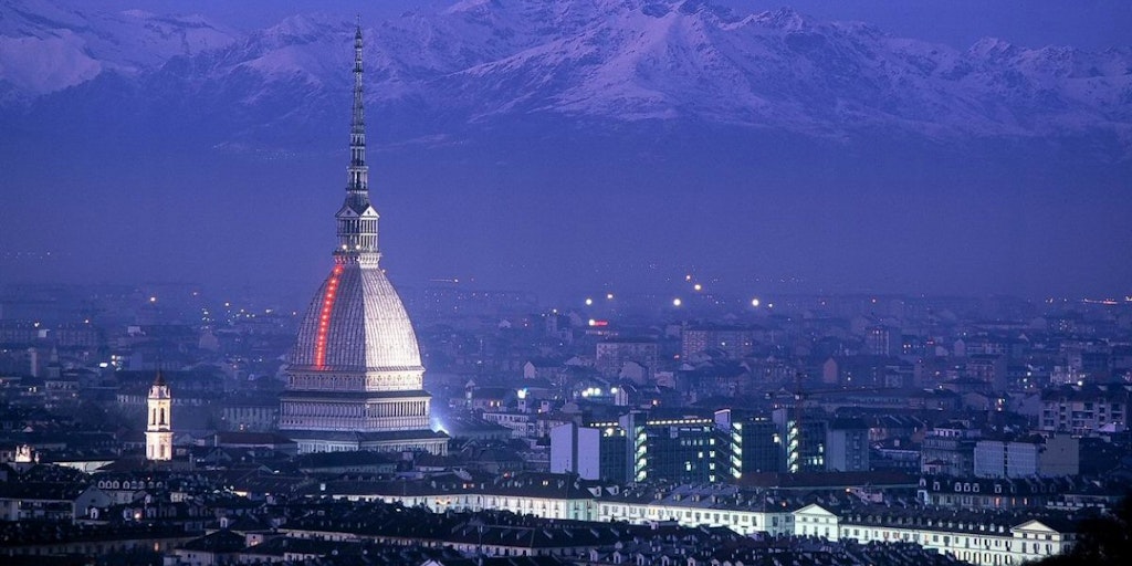 Turin with the majestic Alps in the background