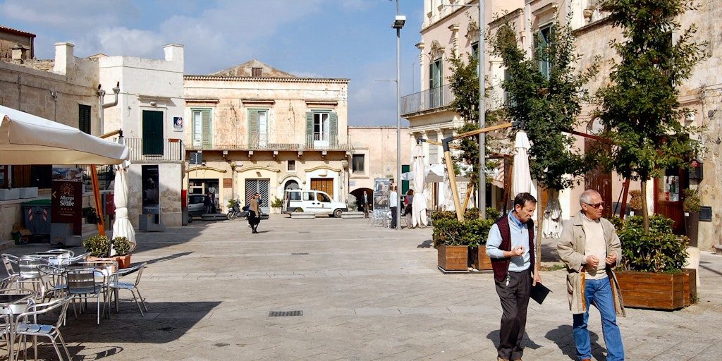 Matera is full of cozy squares. Here is Piazza Sedile