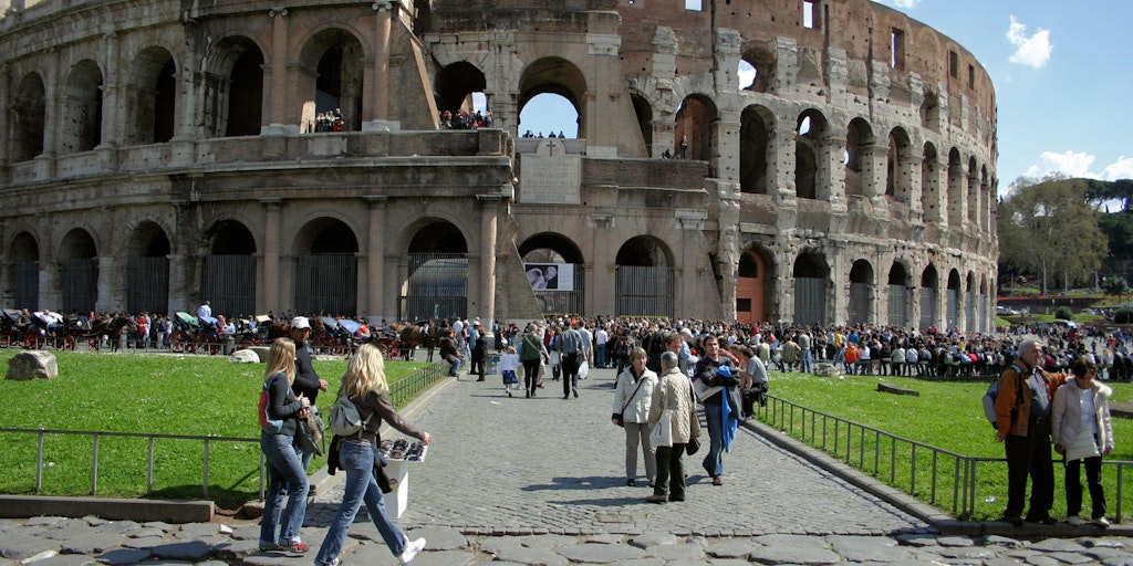 The Collosseum in the centre of Rome