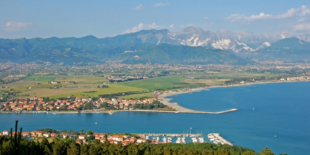 River Magras delta linking the towns of Bocca di Magra and Fiumaretta di Lerici