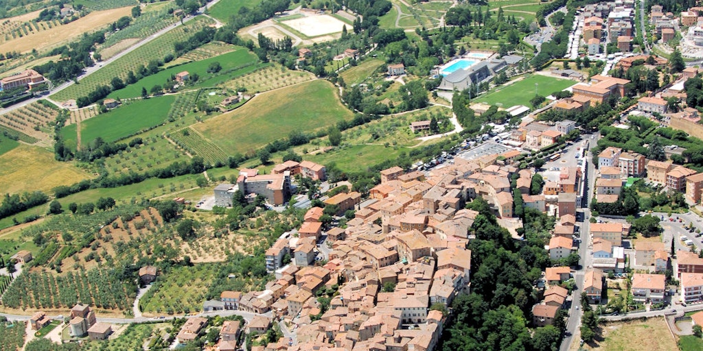Chianciano Terme as seen from the air