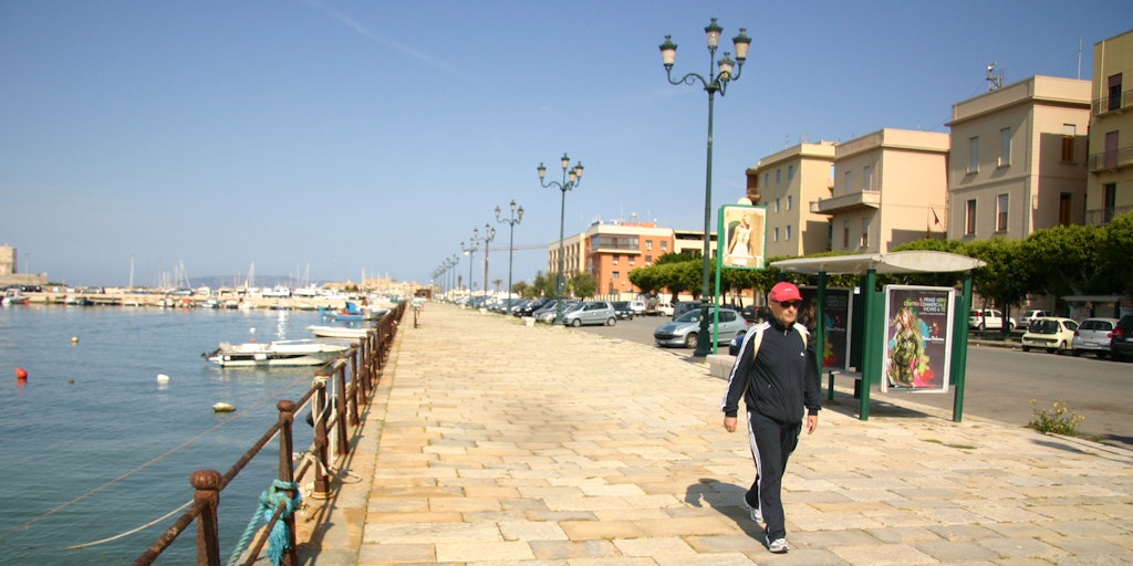 Sea promenade by the harbor