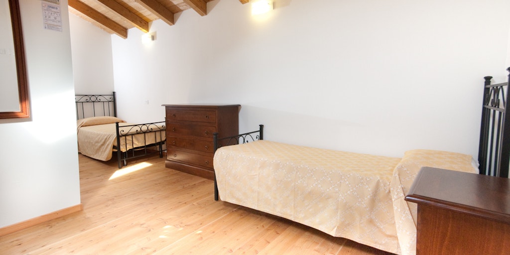 Two single beds in the loft