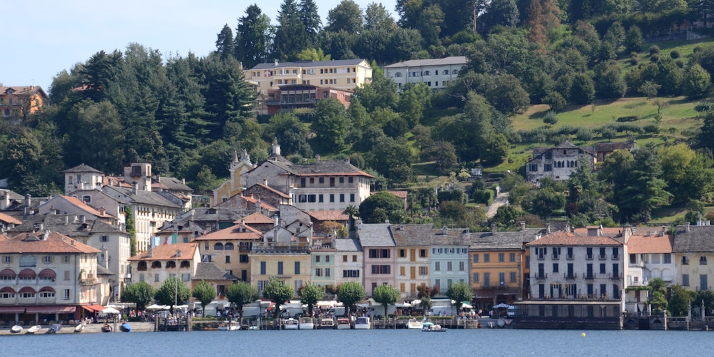 The centre of Orta San Giulio and the Lake