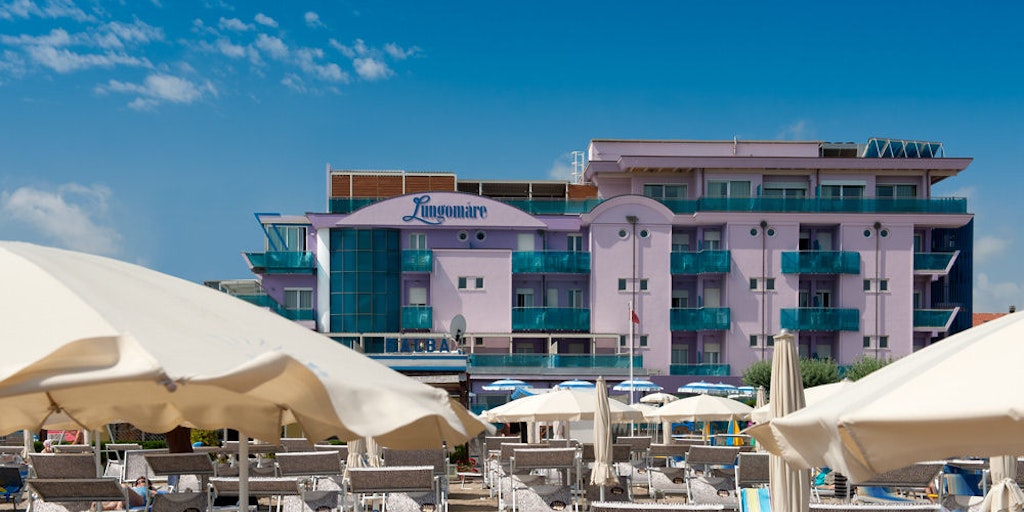 The hotel is located directly on the beach