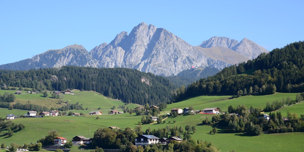 Magnificent mountain scenery near the border with Austria
